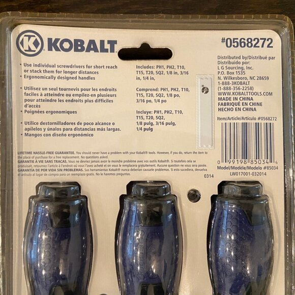 Kobalt 9 pc Stack and Lock Screwdriver Set #0568272 Brand New - Picture 3 of 4